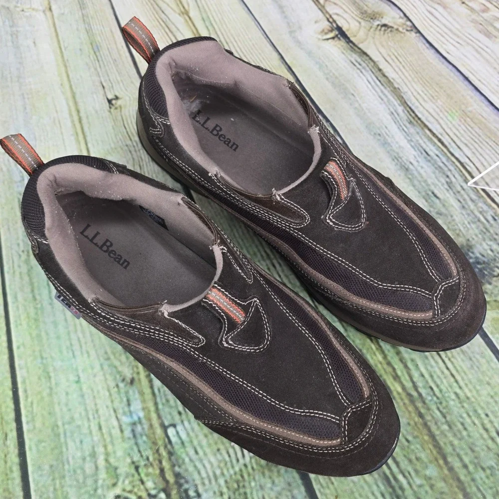LL Bean TEK 2.5 Hiking Shoes Mens 13 Brown Suede Waterproof Slip On 271741